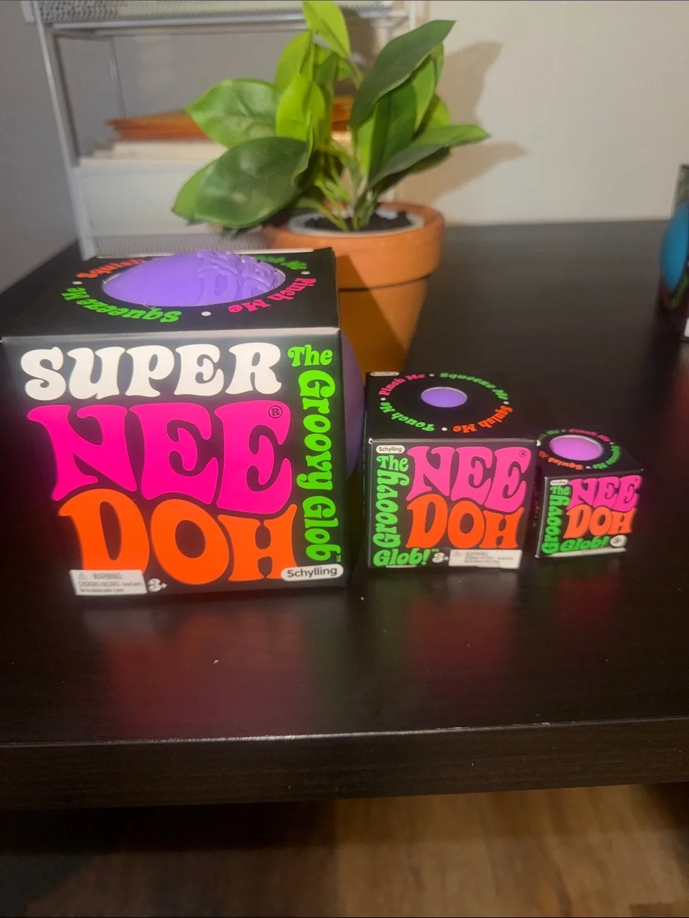 Schylling Super NeeDoh Groovy Globe – Purple Stress Toy